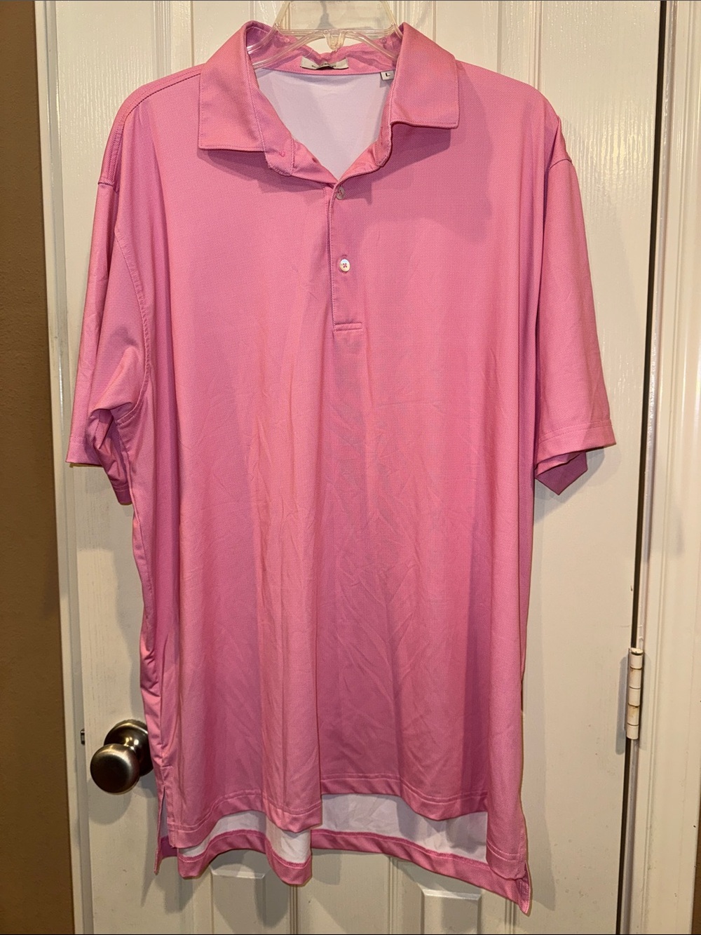 Oliver Ridley Men’s Pink Golf Polo. Sz Large